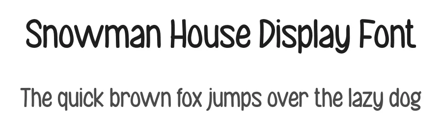 Snowman House Display Font by Maiko Hatta — Display Font