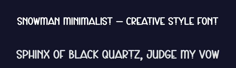 Snowman Minimalist – Creative Style Font by creativeletter — Display Font — thumbnail 2