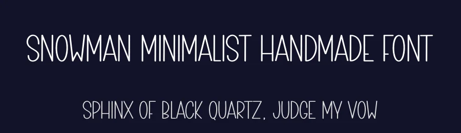 Snowman Minimalist Handmade Font by creativeletter — Display Font — thumbnail 2