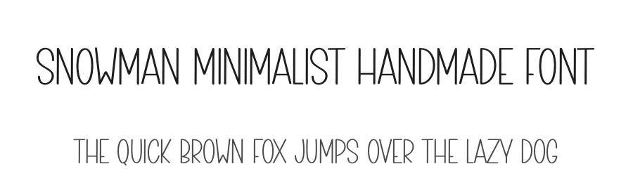 Snowman Minimalist Handmade Font by creativeletter — Display Font