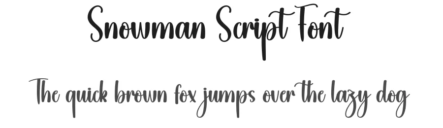 Snowman Script Font by creativeletter — Script Handwritten Font