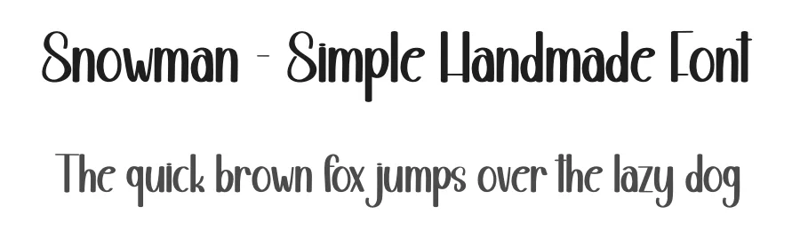 Snowman – Simple Handmade Font by andikastudio — Display Font