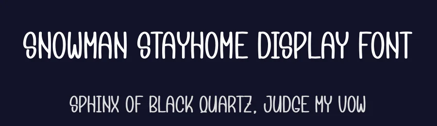 Snowman Stayhome Display Font by creativeletter — Display Font — thumbnail 2