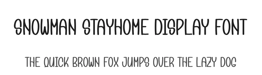 Snowman Stayhome Display Font by creativeletter — Display Font