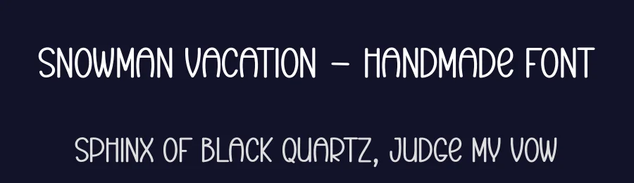 Snowman Vacation – Handmade Font by creativeletter — Display Font — thumbnail 2