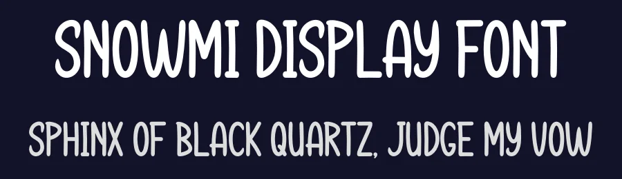 Snowmi Display Font by Maiko Hatta — Decorative Font — thumbnail 2