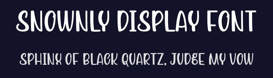 Snownly Display Font by Maiko Hatta — Decorative Font — thumbnail 2