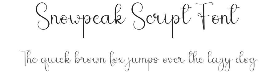 Snowpeak Script Font by andikastudio — Script Handwritten Font