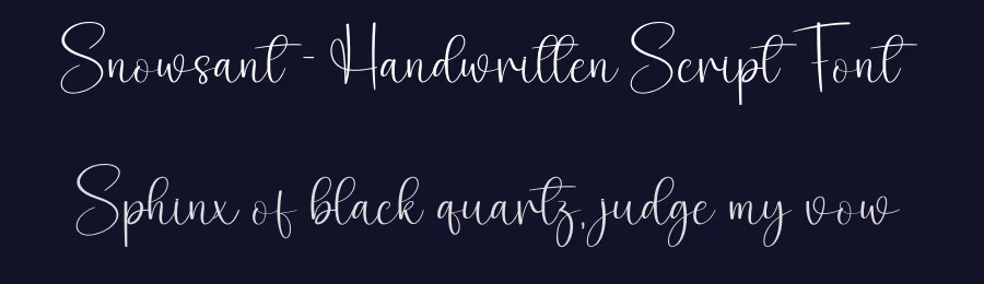 Snowsant – Handwritten Script Font by creativeletter — Script Handwritten Font — thumbnail 2