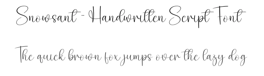 Snowsant – Handwritten Script Font by creativeletter — Script Handwritten Font