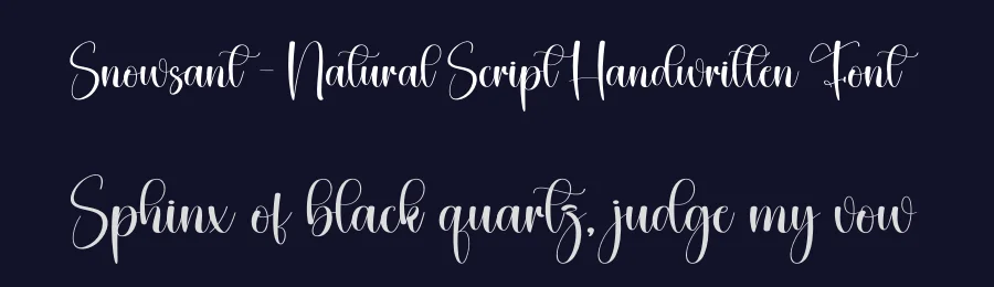 Snowsant – Natural Script Handwritten Font by creativeletter — Script Handwritten Font — thumbnail 2