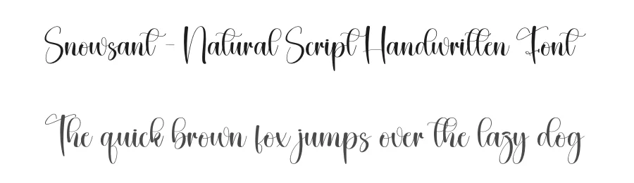 Snowsant – Natural Script Handwritten Font by creativeletter — Script Handwritten Font