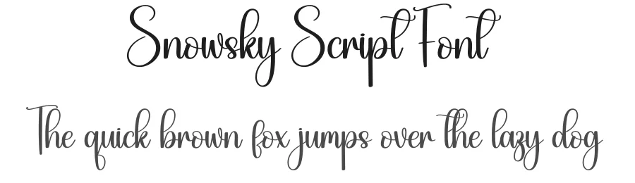 Snowsky Script Font by creativeletter — Script Handwritten Font