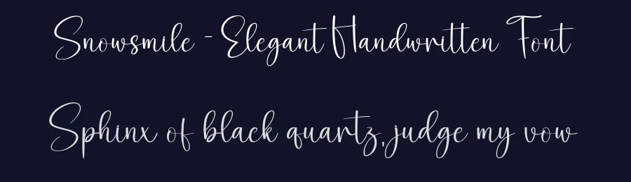 Snowsmile – Elegant Handwritten Font by creativeletter — Script Handwritten Font — thumbnail 2