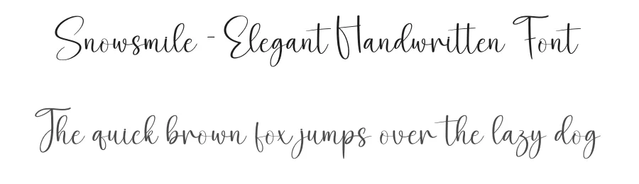 Snowsmile – Elegant Handwritten Font by creativeletter — Script Handwritten Font