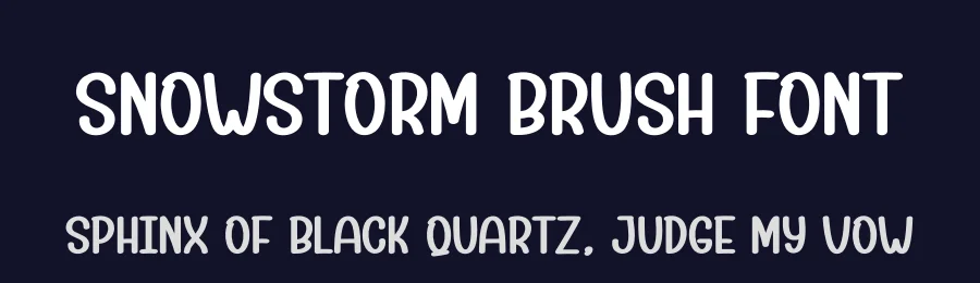 Snowstorm Brush Font by creativeletter — Display Font — thumbnail 2