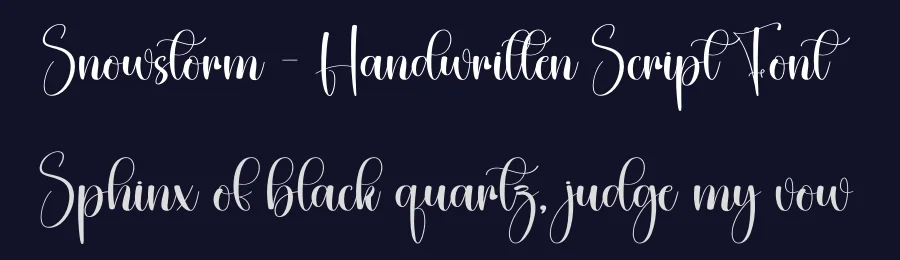 Snowstorm – Handwritten Script Font by creativeletter — Script Handwritten Font — thumbnail 2