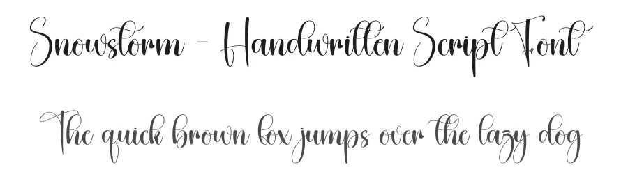 Snowstorm – Handwritten Script Font by creativeletter — Script Handwritten Font