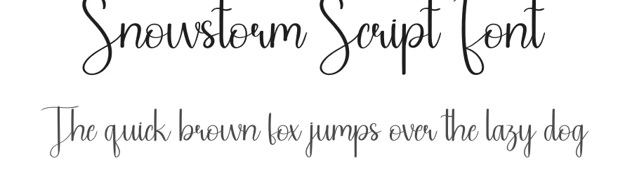 Snowstorm Script Font by andikastudio — Script Handwritten Font