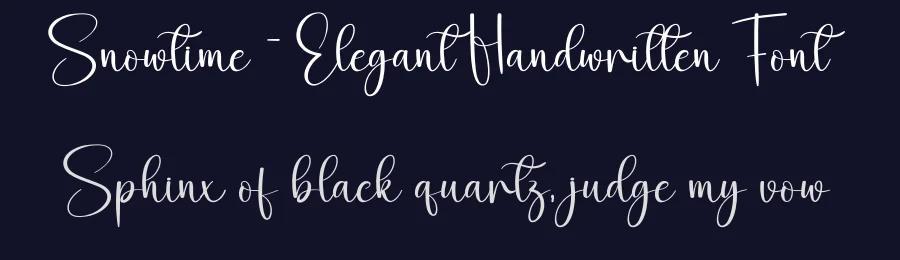 Snowtime – Elegant Handwritten Font by creativeletter — Script Handwritten Font — thumbnail 2