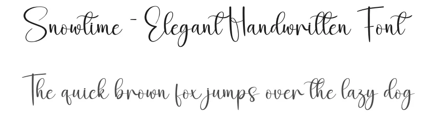 Snowtime – Elegant Handwritten Font by creativeletter — Script Handwritten Font
