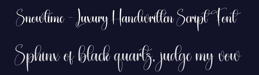 Snowtime – Luxury Handwritten Script Font by creativeletter — Script Handwritten Font — thumbnail 2