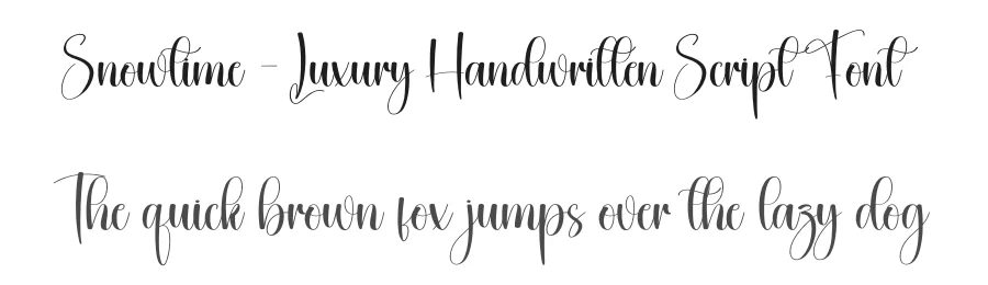 Snowtime – Luxury Handwritten Script Font by creativeletter — Script Handwritten Font