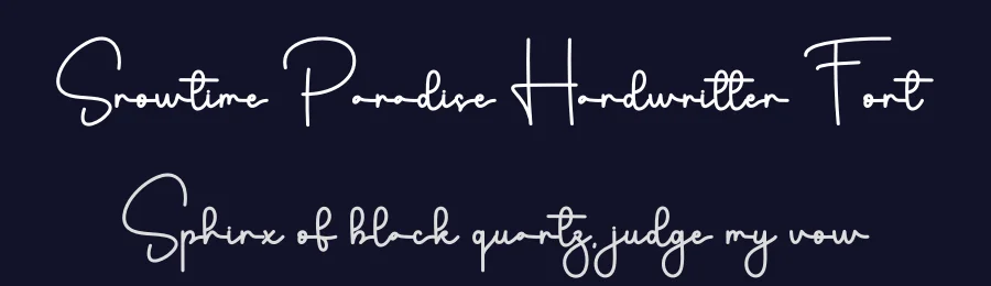 Snowtime Paradise Handwritten Font by freshtypeink — Script Handwritten Font — thumbnail 2