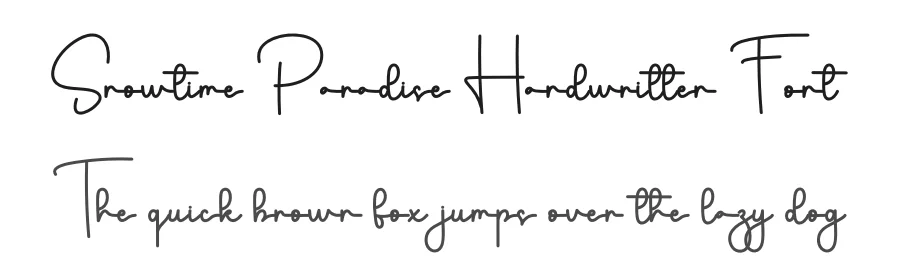 Snowtime Paradise Handwritten Font by freshtypeink — Script Handwritten Font