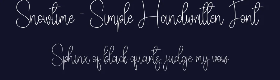 Snowtime – Simple Handwritten Font by creativeletter — Script Handwritten Font — thumbnail 2