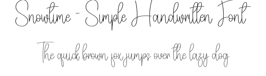 Snowtime – Simple Handwritten Font by creativeletter — Script Handwritten Font