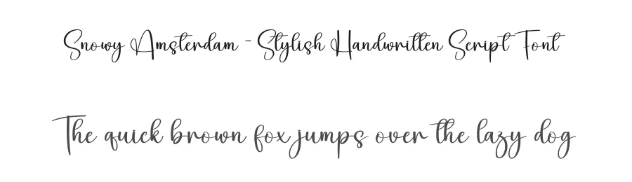 Snowy Amsterdam – Stylish Handwritten Script Font by creativeletter — Script Handwritten Font
