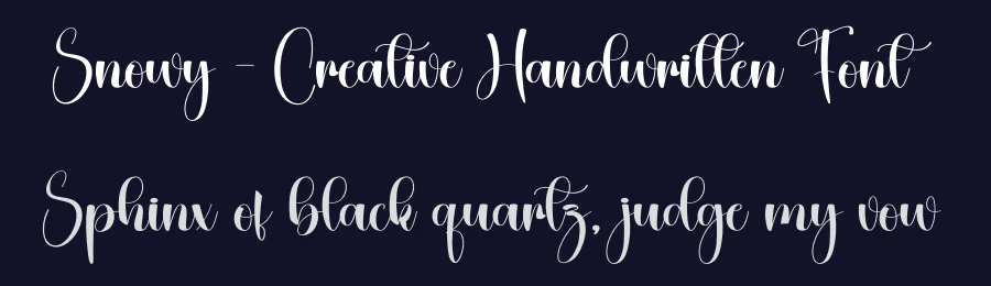 Snowy – Creative Handwritten Font by creativeletter — Script Handwritten Font — thumbnail 2