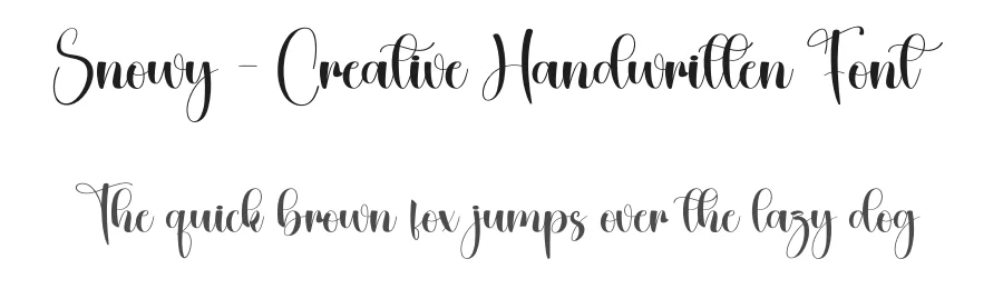 Snowy – Creative Handwritten Font by creativeletter — Script Handwritten Font