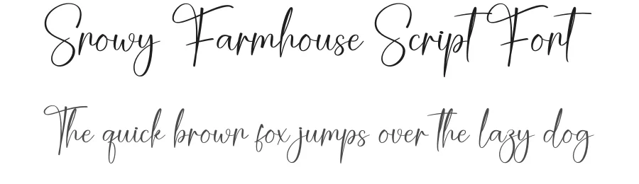 Snowy Farmhouse Script Font by creativeletter — Script Handwritten Font