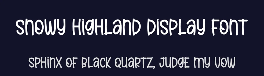 Snowy Highland Display Font by andikastudio — Display Font — thumbnail 2
