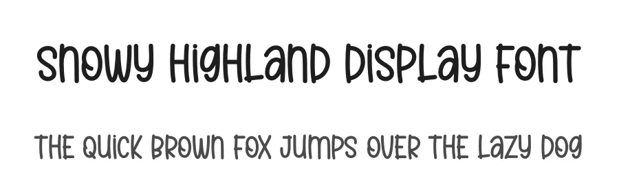 Snowy Highland Display Font by andikastudio — Display Font
