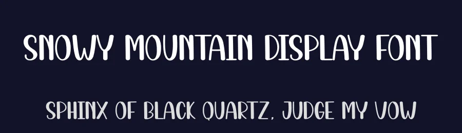 Snowy Mountain Display Font by andikastudio — Display Font — thumbnail 2