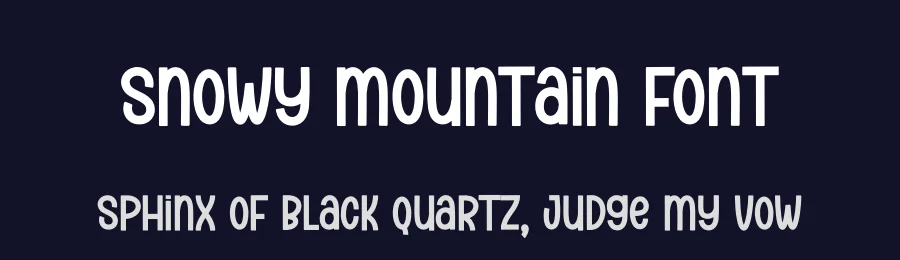 Snowy Mountain Font by andikastudio — Display Font — thumbnail 2