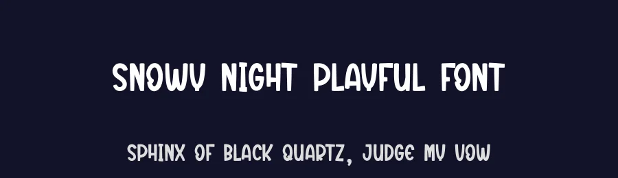 Snowy Night Playful Font by creativeletter — Display Font — thumbnail 2