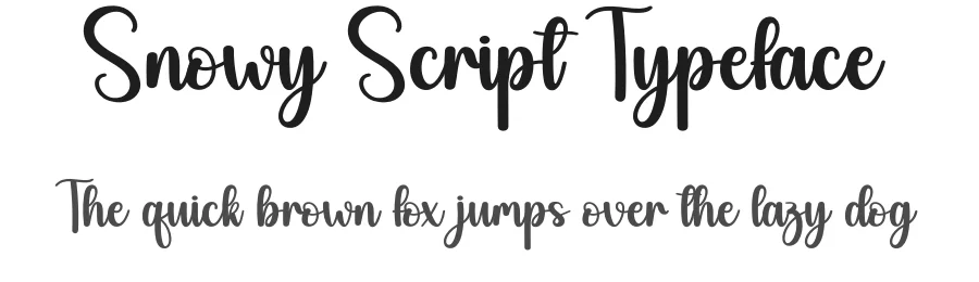 Snowy Script Typeface by andikastudio — Script Handwritten Font