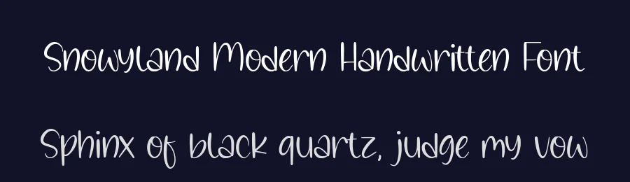 Snowyland Modern Handwritten Font by balpirick — Script Handwritten Font — thumbnail 2