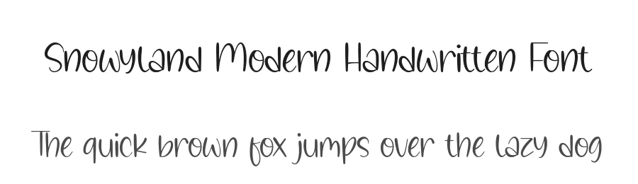 Snowyland Modern Handwritten Font by balpirick — Script Handwritten Font