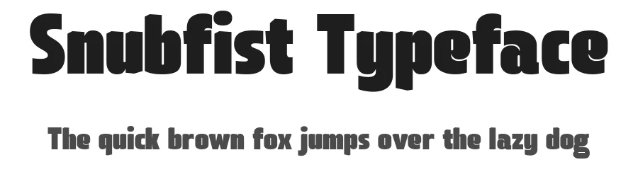 Snubfist Typeface by glyphminds.studios — Decorative Font