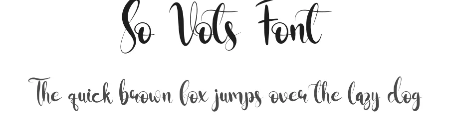 So Vots Font by fahmistudio99 — Script Handwritten Font