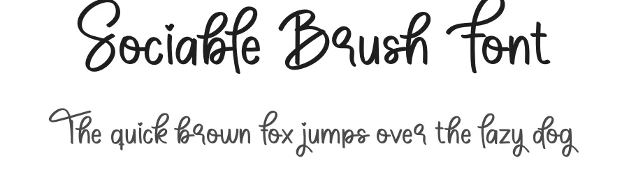 Sociable Brush Font by creativeletter — Script Handwritten Font