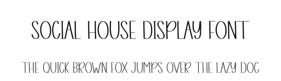 Social House Display Font by creativeletter — Display Font