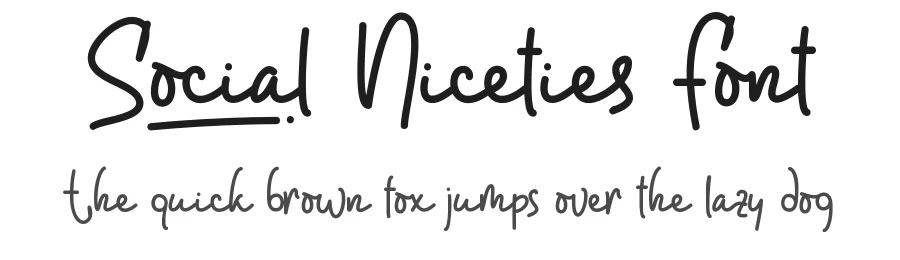 Social Niceties Font by noahtype — Script Handwritten Font