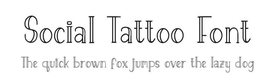 Social Tattoo Font by qwrtype — Script Handwritten Font