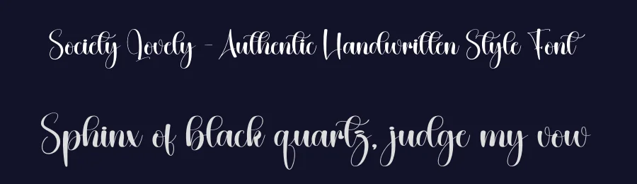Society Lovely – Authentic Handwritten Style Font by creativeletter — Script Handwritten Font — thumbnail 2